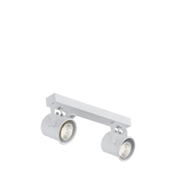 Two-point ceiling spotlight ALTER 2 white, 26.5 cm