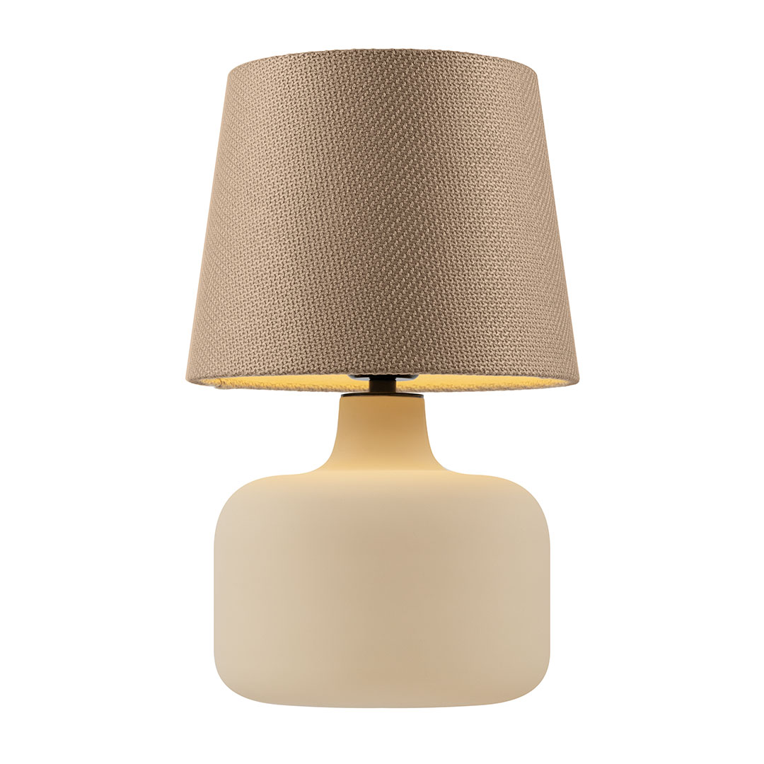 Lampa stołowa GAJA latte, beżowa podstawa