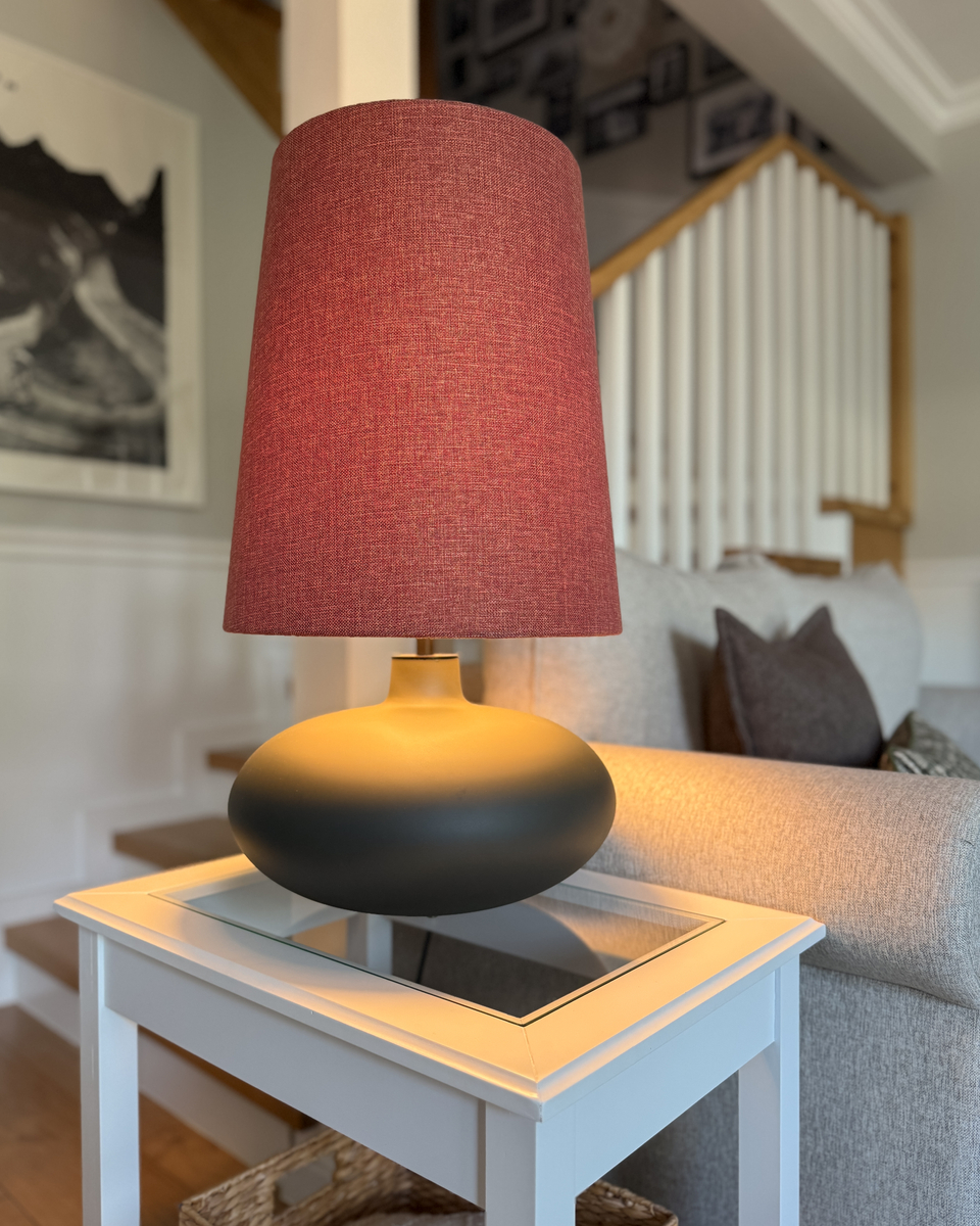 Lampa stołowa SAWA CLASSIC XL ceglasty melanż, grafitowa podstawa