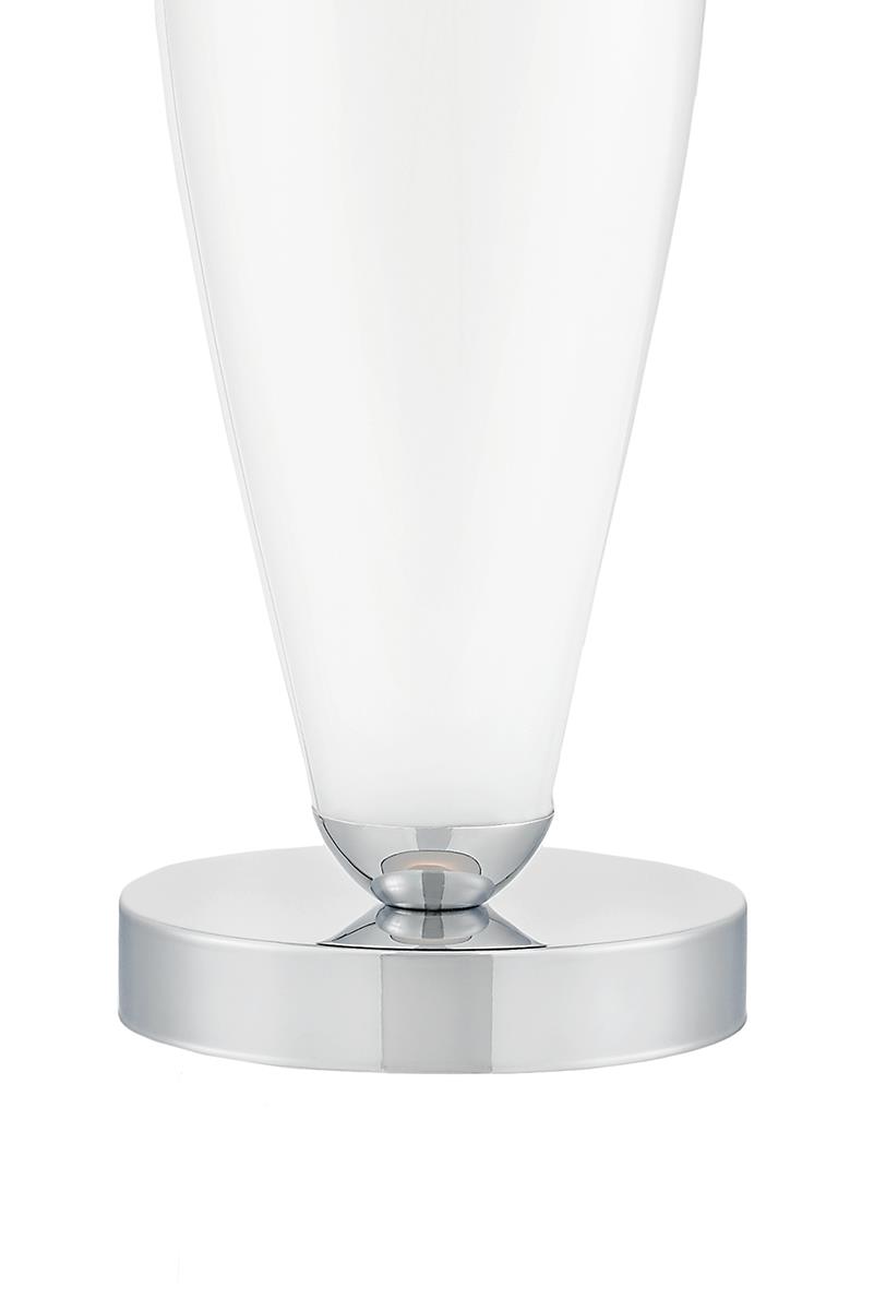 REA SILVER white table lamp with white base