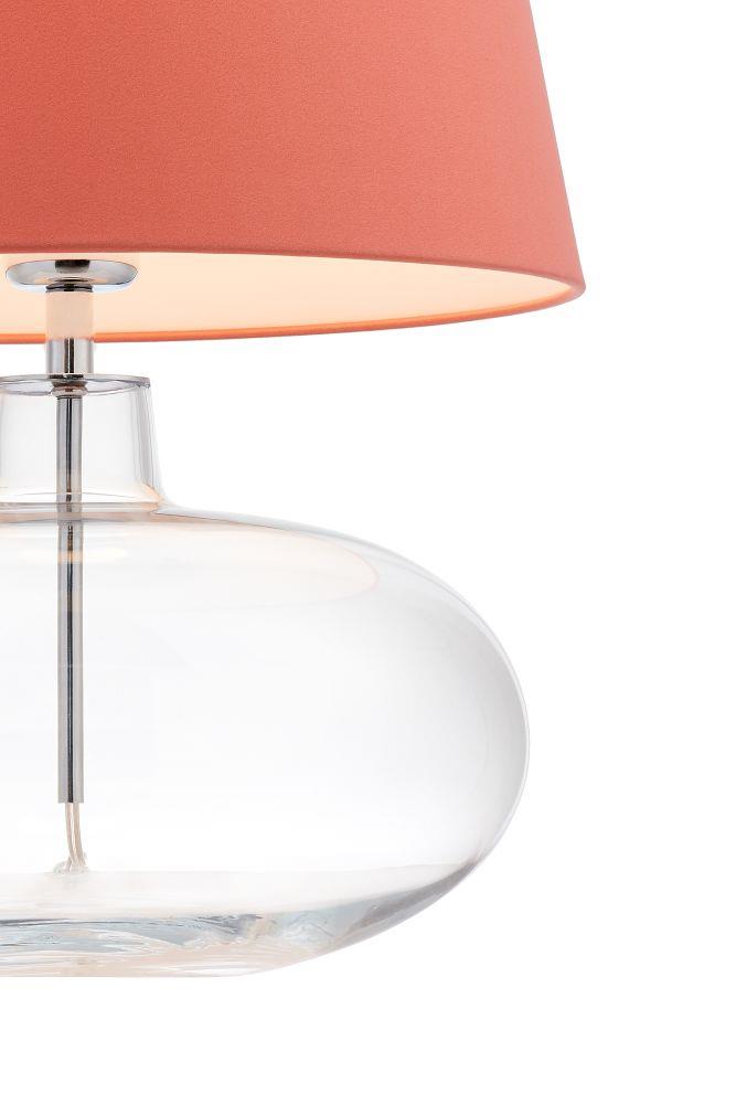 SAWA table lamp coral, transparent base