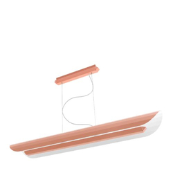 APOLIN 120 cm linear pendant lamp, dusty pink-white