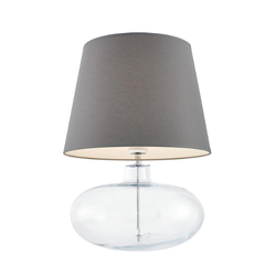 SAWA table lamp gray, transparent base