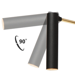 Kinkiet LARS czarny, z włącznikiem