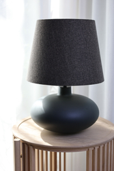 Lampa stołowa SAWA CLASSIC brązowy melanż, grafitowa podstawa