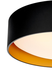 Plafond VERO L black, 45 cm, gold interior