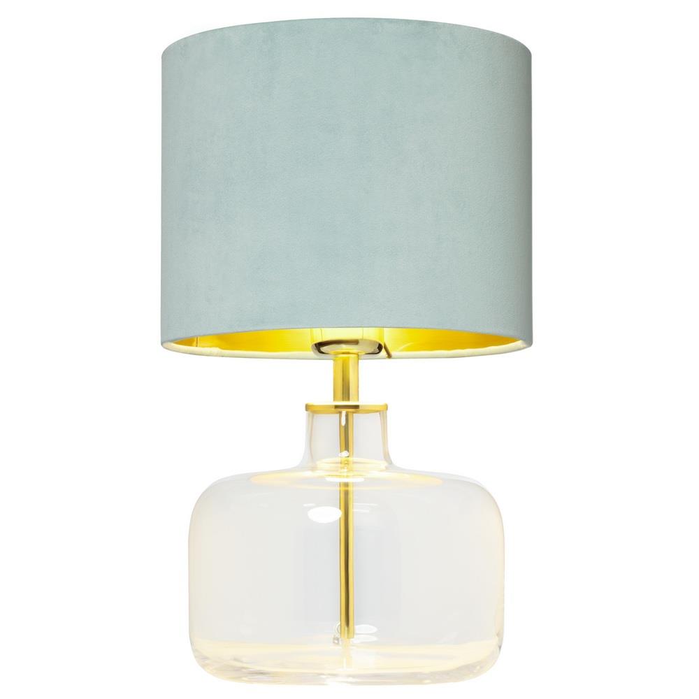 LORA mint table lamp with transparent base