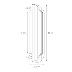 Wall lamp APOLIN 65 cm, sage