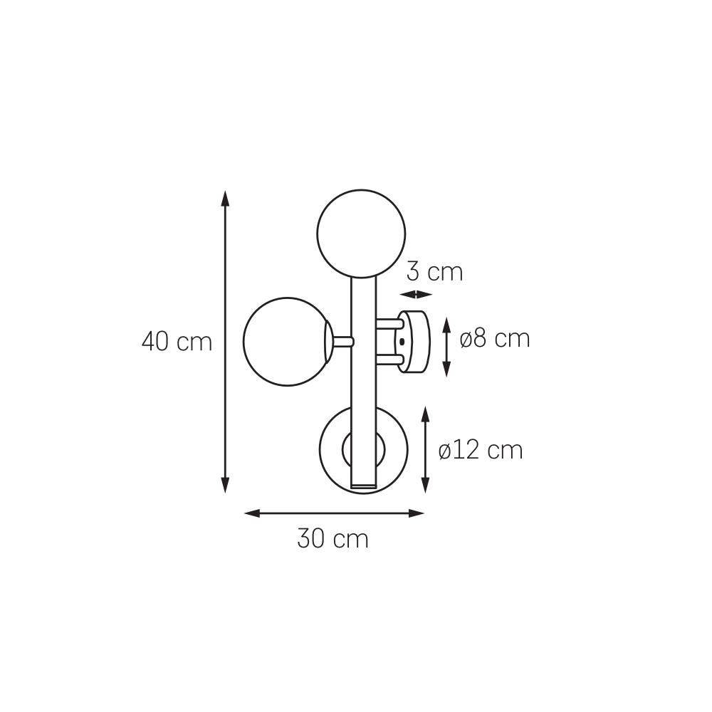 Wall lamp CUMULUS black