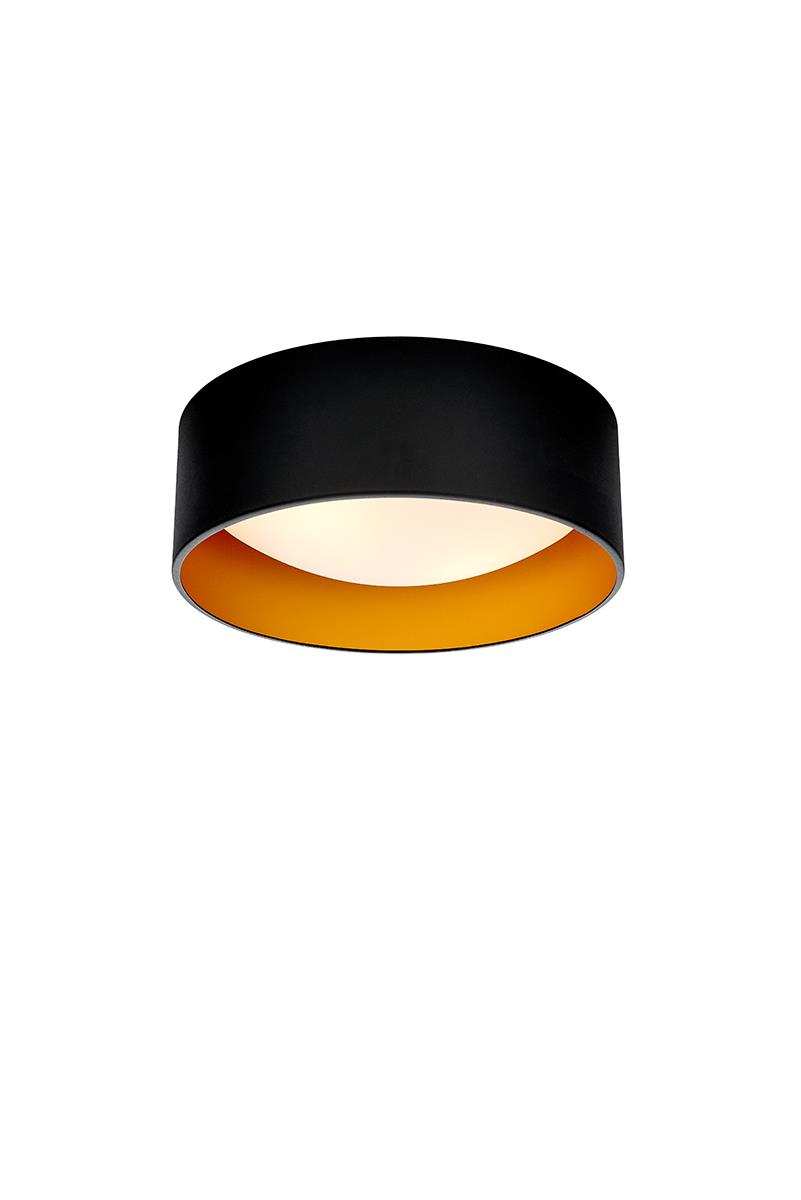 Plafond VERO S black, 35 cm, gold interior