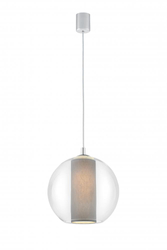 MERIDA M gray pendant lamp, 30 cm