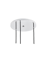 Lampa wisząca trzypunktowa LONGIS CHROM 3 na plafonie