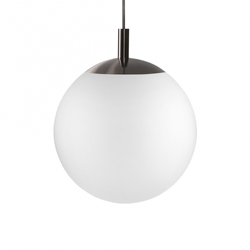 ALUR TYTAN M brushed titanium pendant lamp, 30 cm