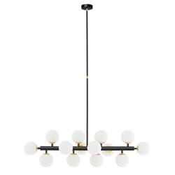 CUMULUS 1 fourteen-point chandelier, black
