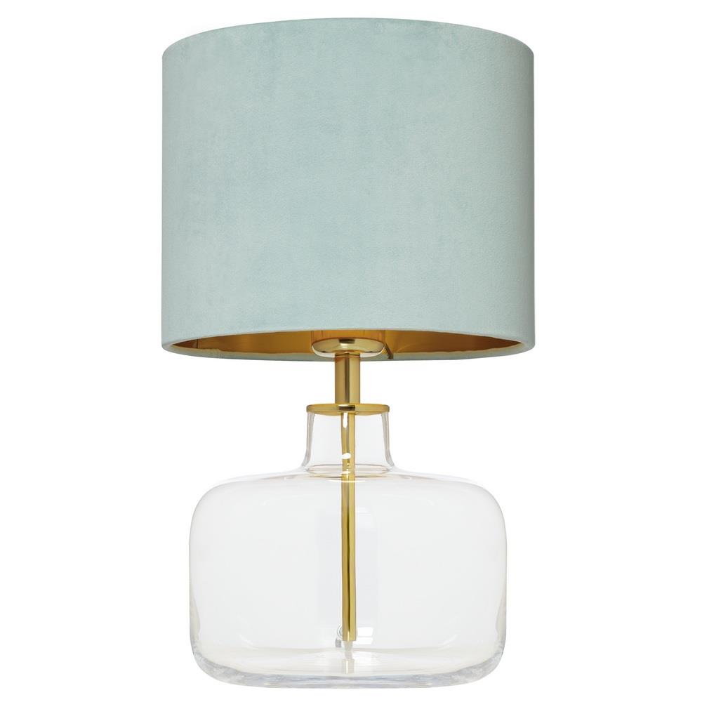 LORA mint table lamp with transparent base