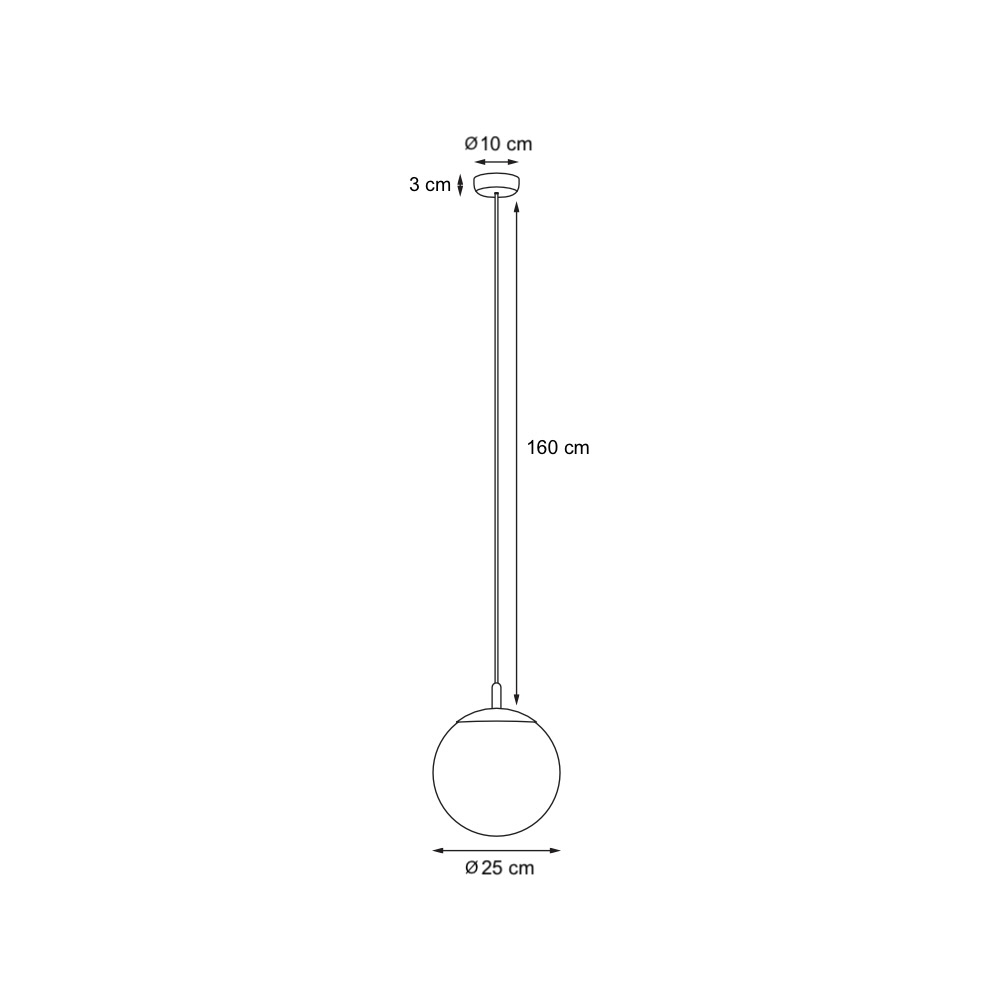 Lampa wisząca ALUR WOOD S dąb, 25 cm