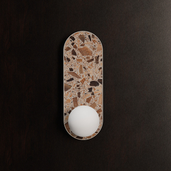 Овальний настінний світильник LEGRA IP44, кремовий