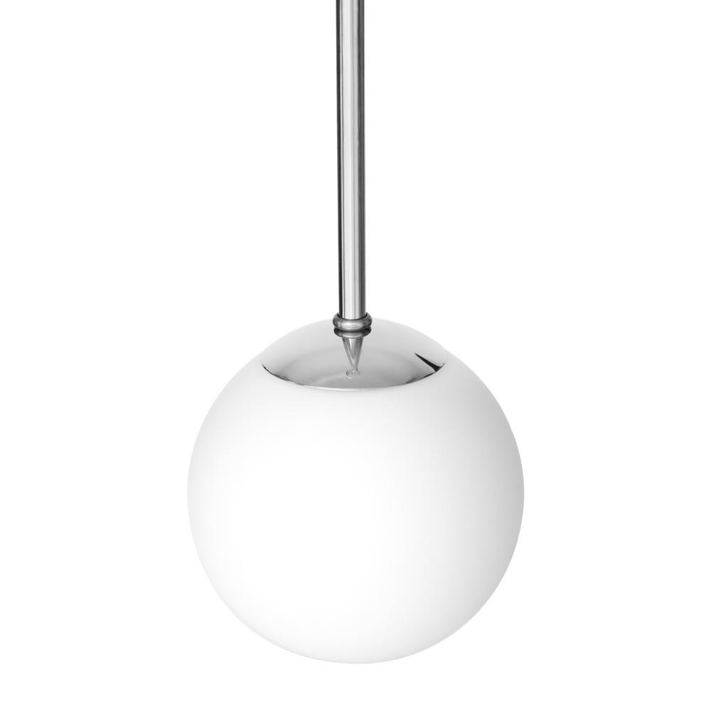 LAMIA 3 chrome three-point pendant lamp, on a plafond