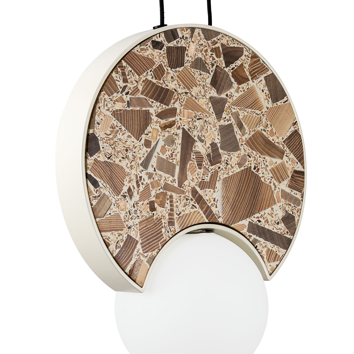 Round wall lamp LEGRA IP44, cream
