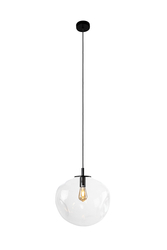 AVIA BLACK L pendant lamp transparent 40 cm
