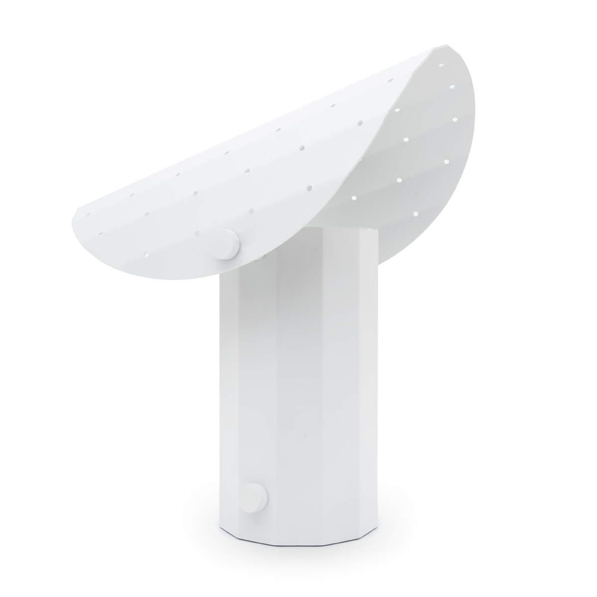 Lampa stołowa APOLIN z perforowanym daszkiem, 30 cm, biała
