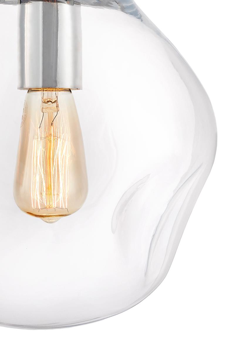 Lampa wisząca AVIA S transparentna, 25 cm, chrom