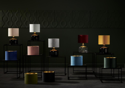 LORA table lamp maroon, black base