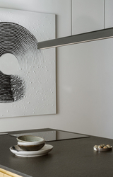 LINEA DIM linear pendant lamp black, with dimmer