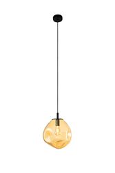 Lampa wisząca AVIA BLACK M bursztynowa, 30 cm