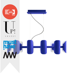 APOLIN cobalt multi-arm pendant lamp