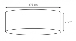 Plafond SPACE L black, 75 cm