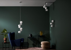 CUMULUS VERTICAL chrome pendant lamp