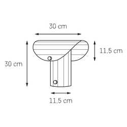 Lampa stołowa APOLIN 30 cm, szczotkowana stal