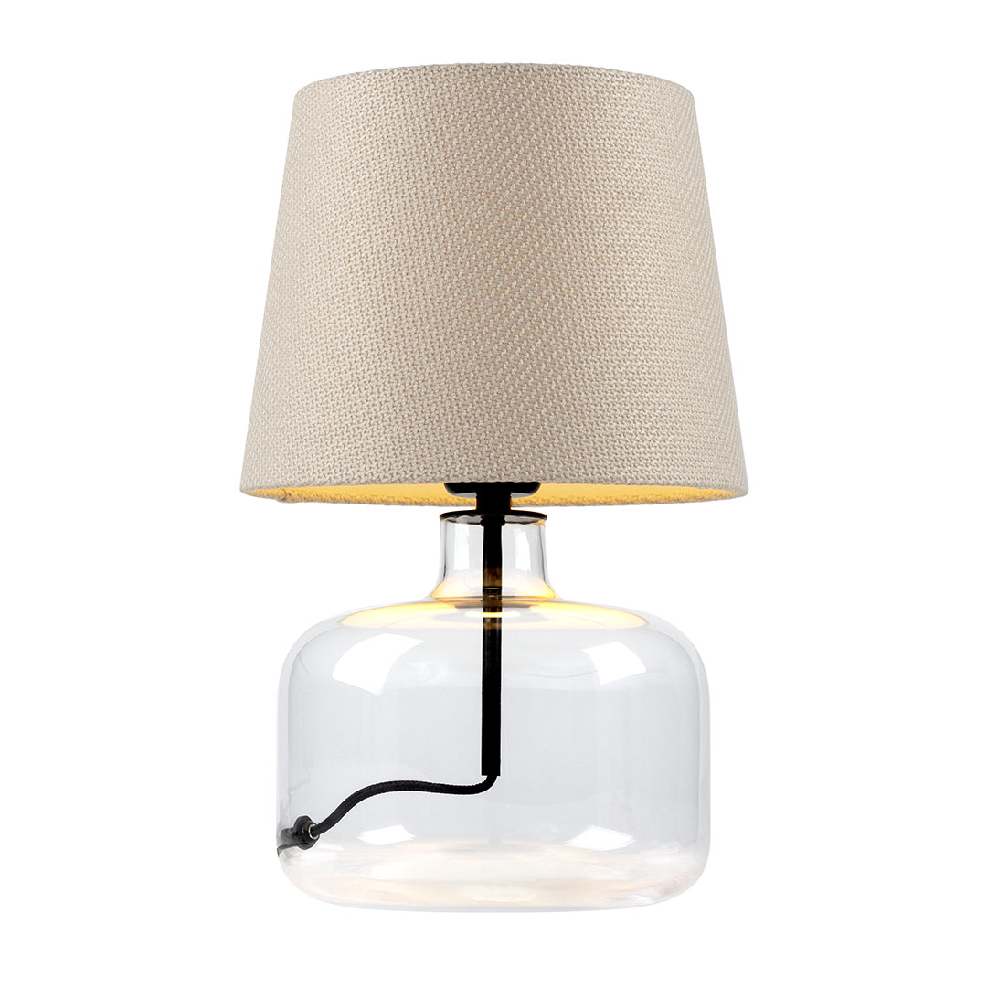 GAJA table lamp beige, transparent base