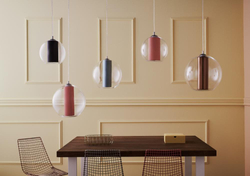 MERIDA M gray pendant lamp, 30 cm