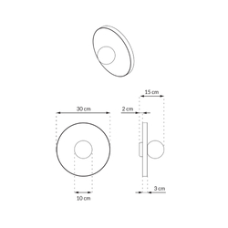 Round wall lamp LEGRA IP44, sage