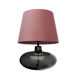 Lampa stołowa SAWA VELVET NEW brudny róż, przydymiona podstawa