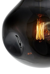 Lampa wisząca AVIA S przydymiona, 25 cm, chrom