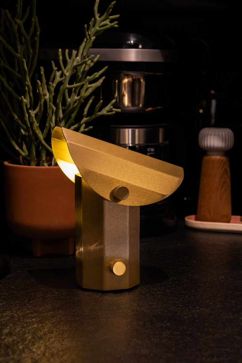 APOLIN portable lamp, brushed brass