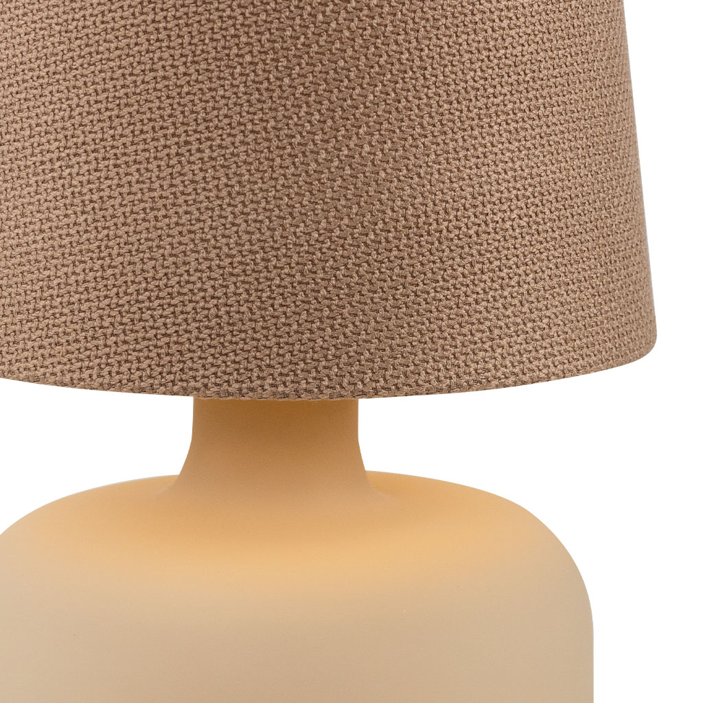 Lampa stołowa GAJA latte, beżowa podstawa