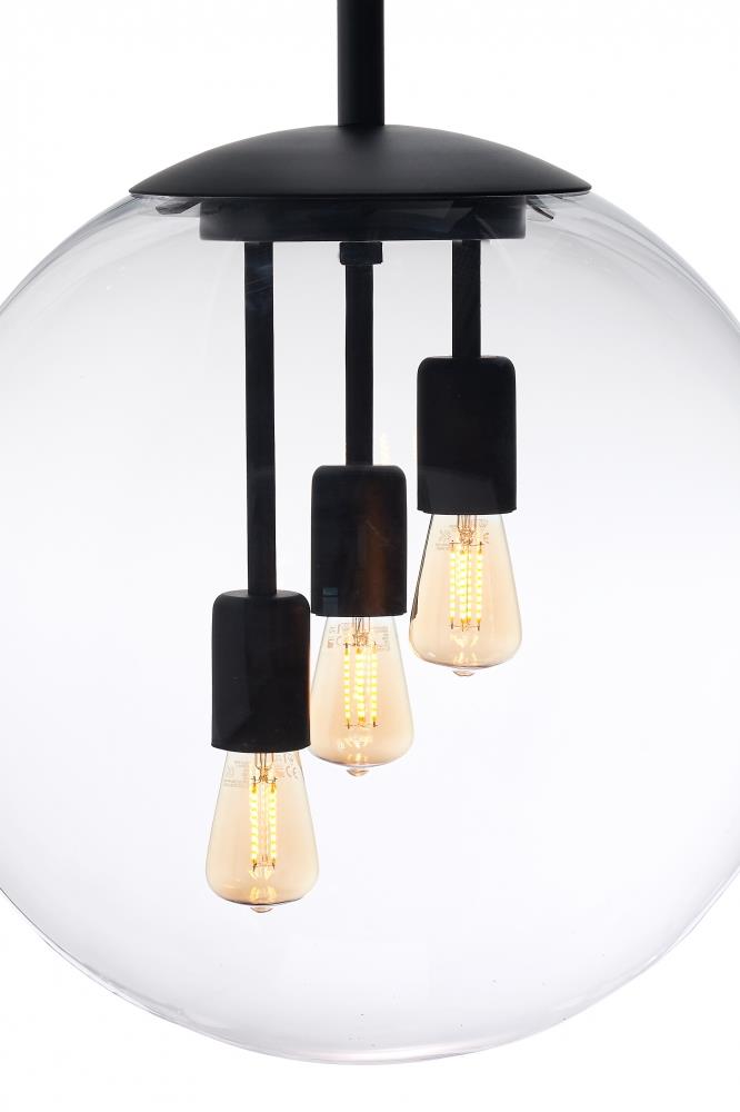 Lampa wisząca kula SURYA KASPA czarna, Kaspa