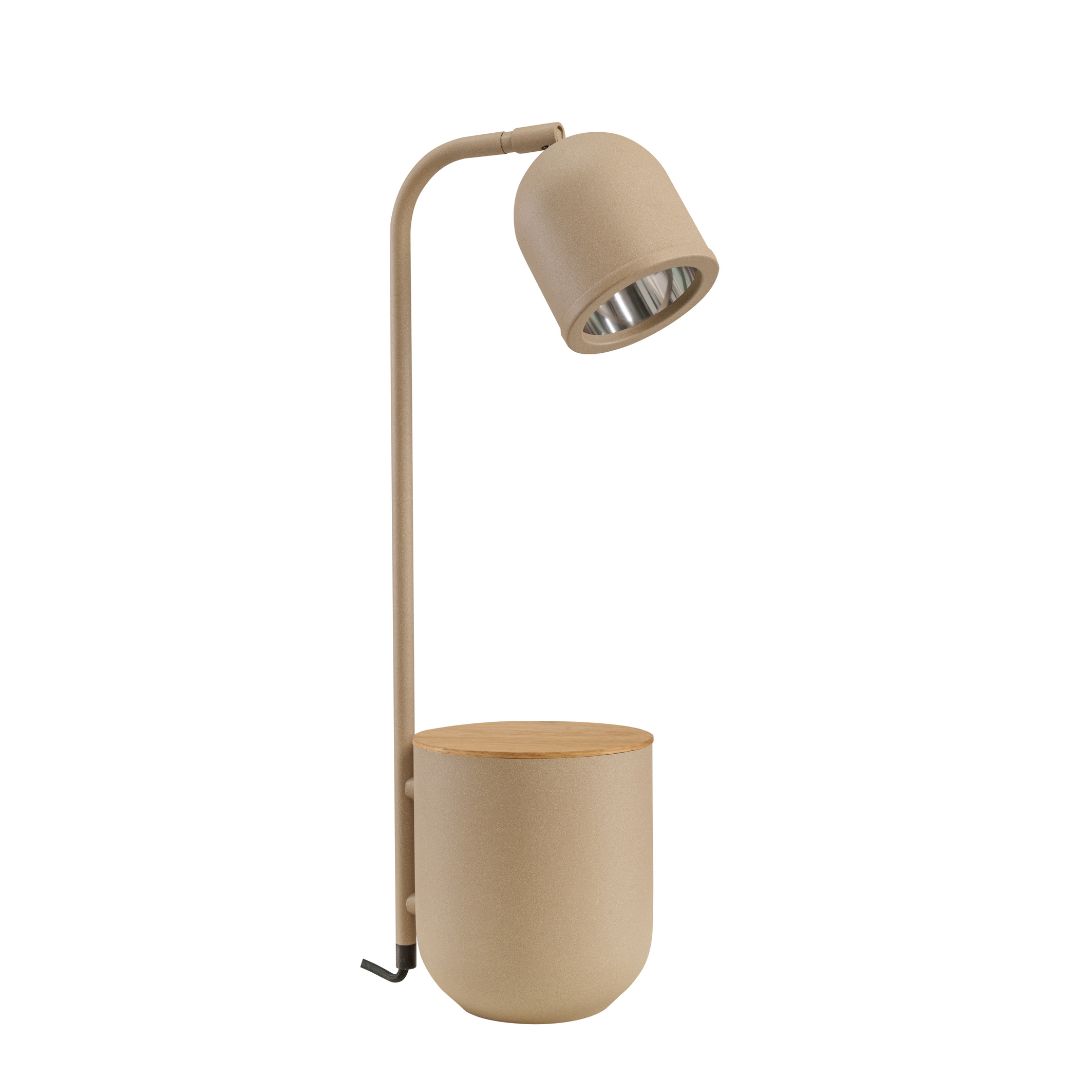 BOTANICA WOOD beige desk lamp