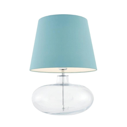 SAWA table lamp light blue, transparent base