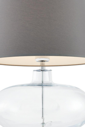 SAWA table lamp gray, transparent base