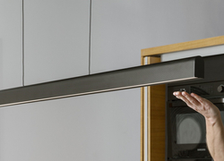 LINEA DIM linear pendant lamp black, with dimmer