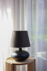 Lampa stołowa SAWA CLASSIC brązowy melanż, grafitowa podstawa