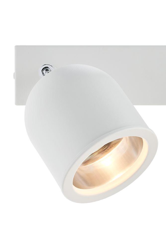 SPARK 4 four-point ceiling spotlight white with chrome finish, on a bar