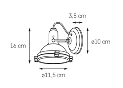 Wall lamp NAUTILIUS chrome