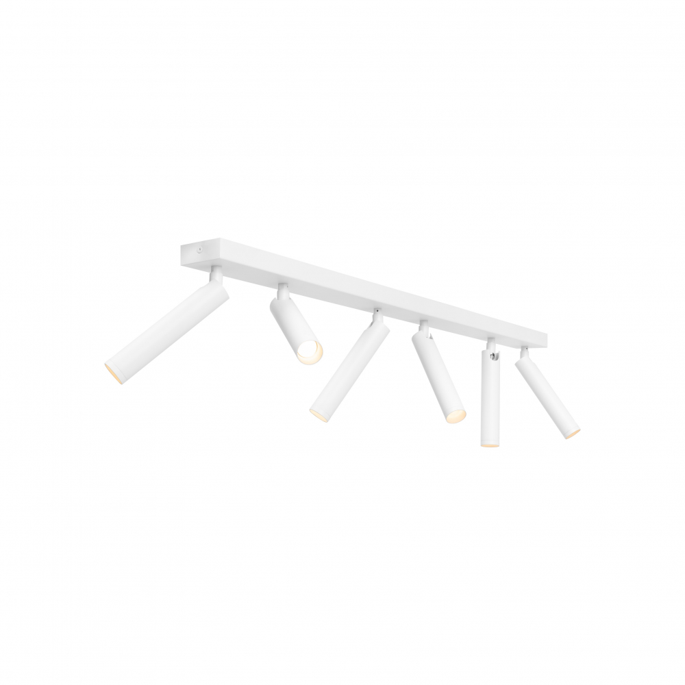 ROLL 6 six-point ceiling lamp white