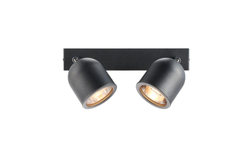 SPARK 2 two-point ceiling spotlight in graphite with chrome finish